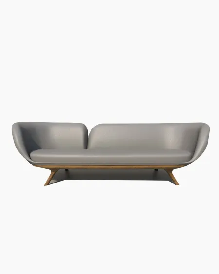 Modern 3 seater leather sofa