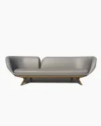 Modern 3 seater leather sofa